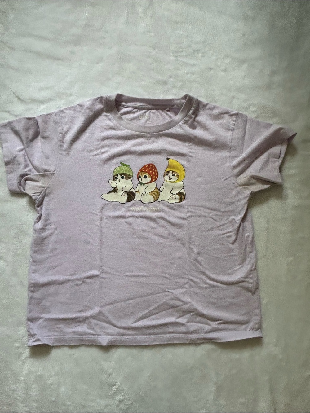 Uniqlo Lavender Short-Sleeve Tee with Fruity Puppy Trio